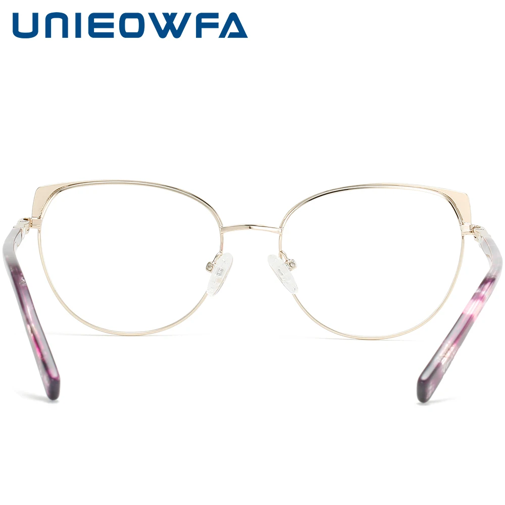 Оправа для очков с рецептом на близорукость для женщин "Кошачий глаз". Очки оптические, высокого качества, из нержавеющей стали.