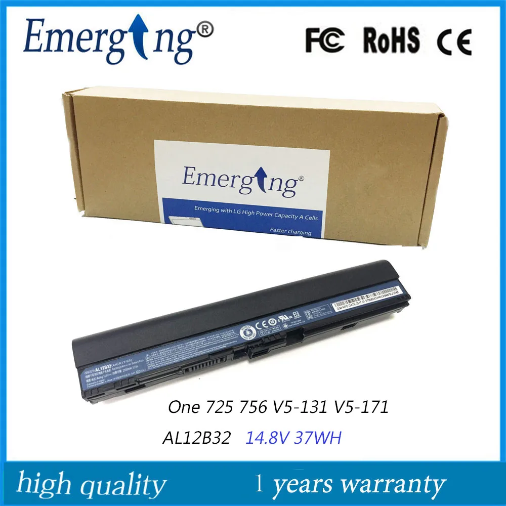 4cell 14,8 v Original AL12B32 Новый аккумулятор для ноутбука Acer Aspire One 725 756 V5-131