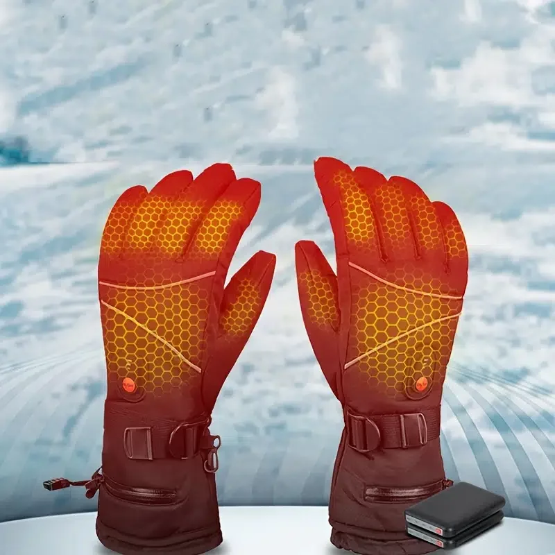 

Зимние перчатки с подогревом, перезаряжаемые перчатки с электрическим подогревом для сенсорных экранов, грелка для рук для активного отдых...