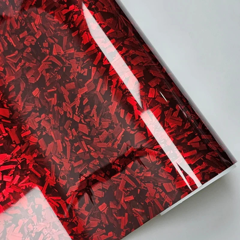 Красная блестящая глянцевая виниловая пленка PET-HD 9D для наклейки салона