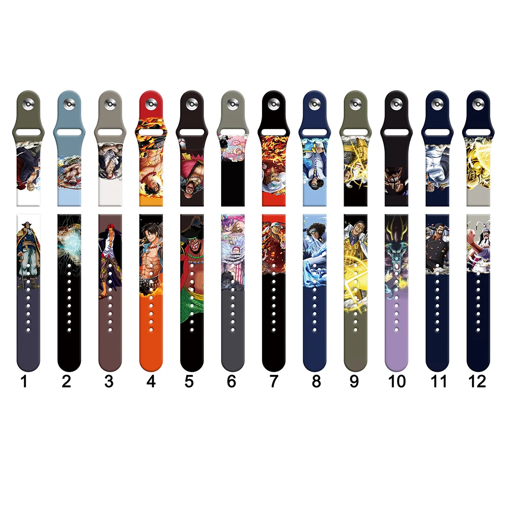 Tschick 20мм 22мм Одна МОРСКАЯ частица Четыре императора Печать Резиновые браслеты спортивной силиконовой ремешок для Samsung Watch 3 41мм R850 on.