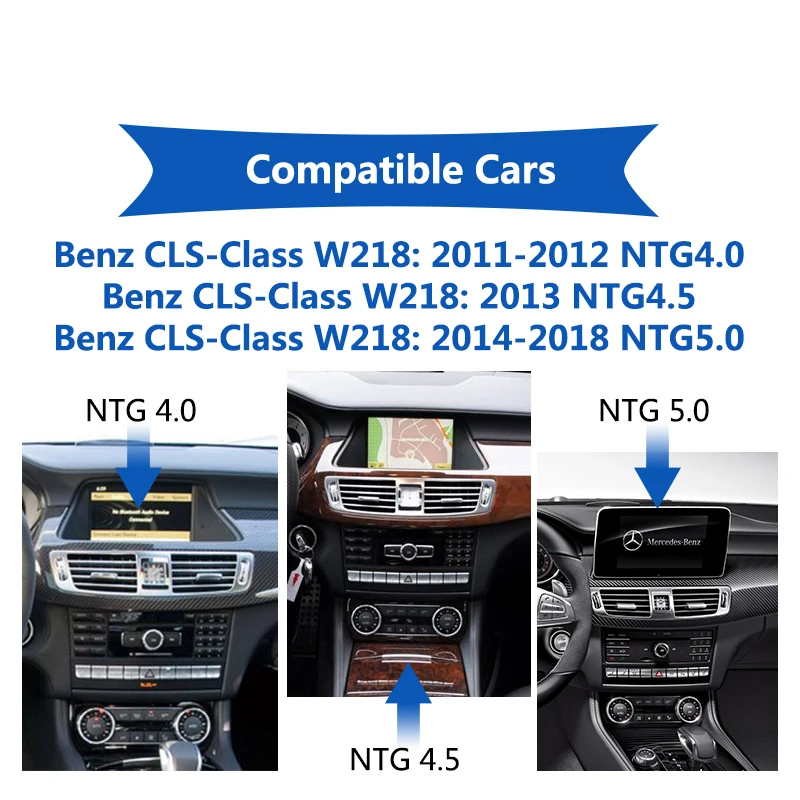 $369.75 UJQW 2 Din Android Car Radio With Screen For Mercedes Benz CLS Class W218 2011-2018 Bluetooth GPS Navi Carplay Auto 12V Wifi DVD