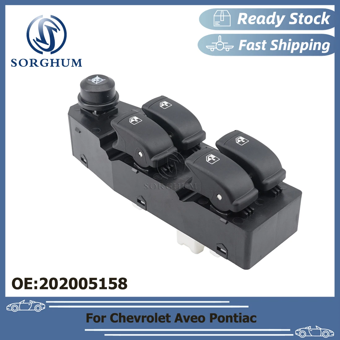 

SORGHUM Car Front Left Hand Driver Power Master Window Switch Glass Lifter Control Button For Chevrolet Aveo Pontiac 202005158