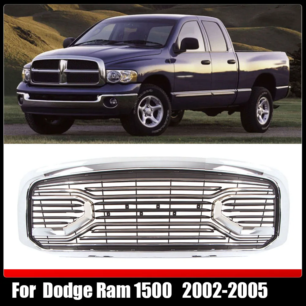 

Modified Radiator Trims Cover Racing Grill Grills Hood Mesh Front Grille Upper Bumper Grilles For Dodge Ram 1500 2002-2005