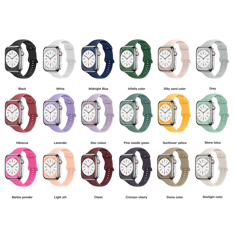 

Watchband For Apple Watch Series SE 3 6 7 8 Bracelet Correa Applewatch 38mm 40mm 41mm 42mm 44mm 45mm Ultra Strap Woman WB011