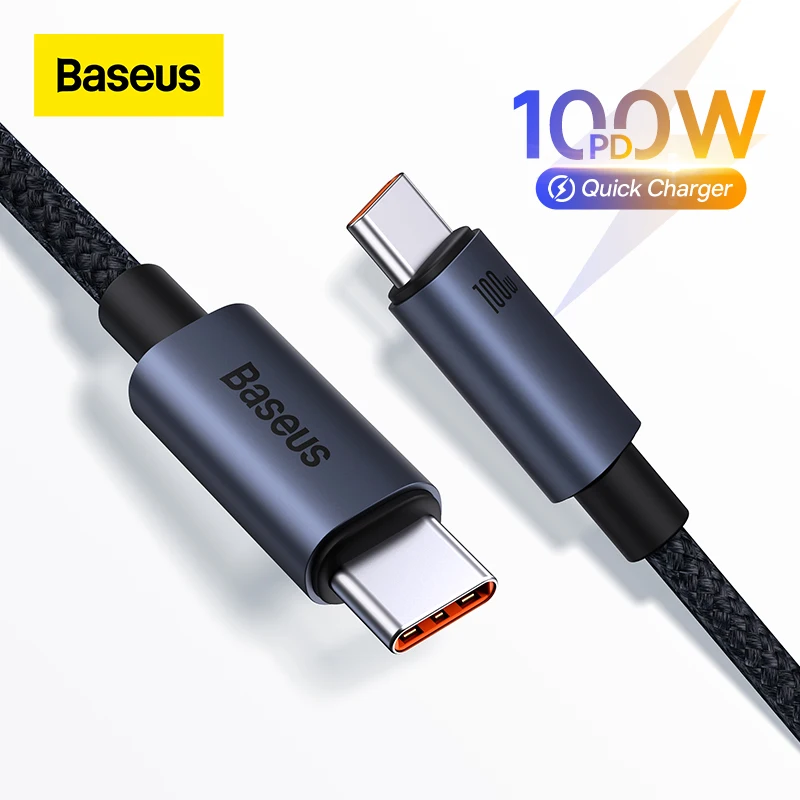 USB-кабель Baseus с разъемом USB Type-C и поддержкой быстрой зарядки, 100 Вт - Апрельский топ товаров с Али
