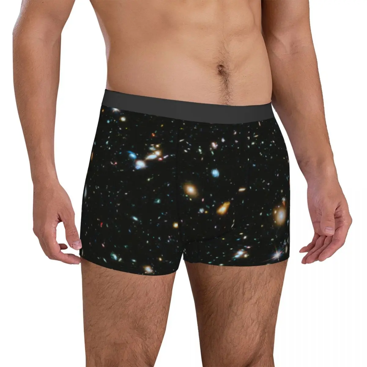 

Galaxy Star Underwear Artistic Stars Space Black Men Boxer Brief Elastic Boxer Shorts Hot Customs Plus Size Underpants