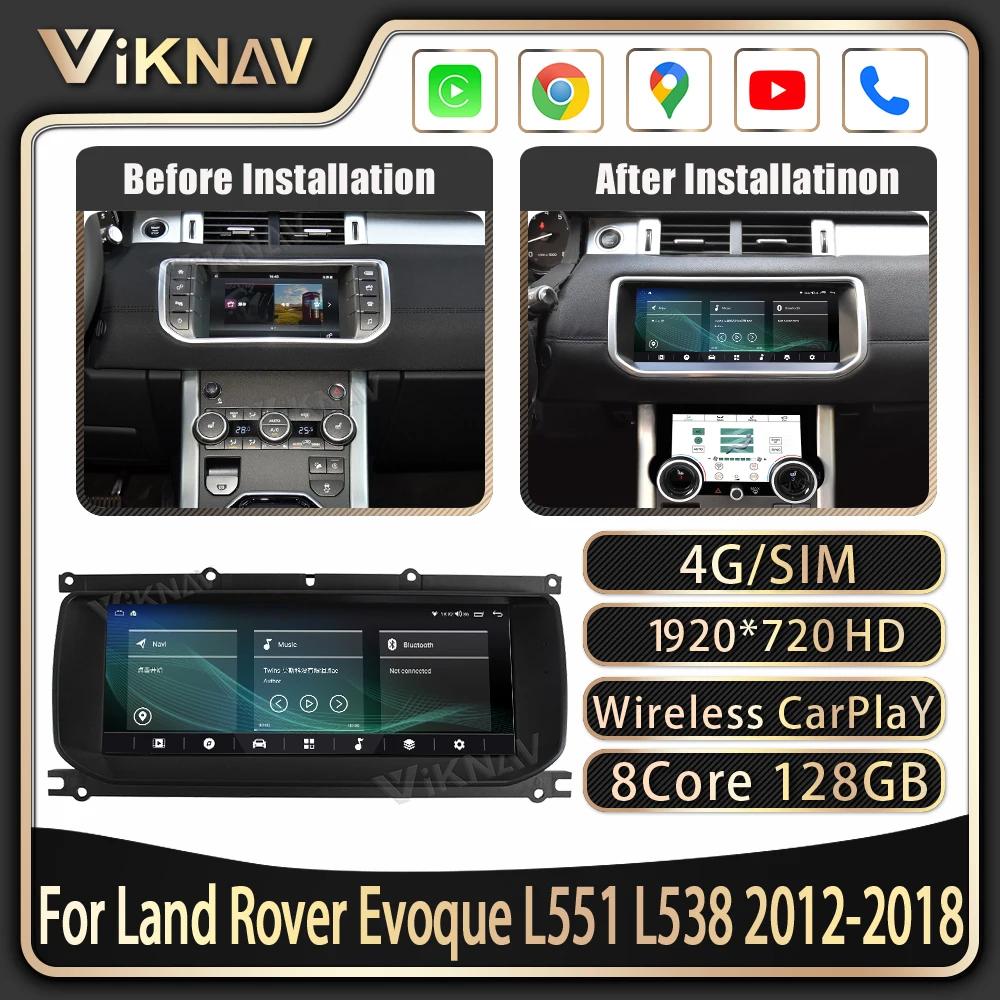 

Android Autoaudio 128GB For Range Rover evoque L551 L538 2013-2017 Car Radio 8 Core Wireless CarPlay Touch Screen Multimedia