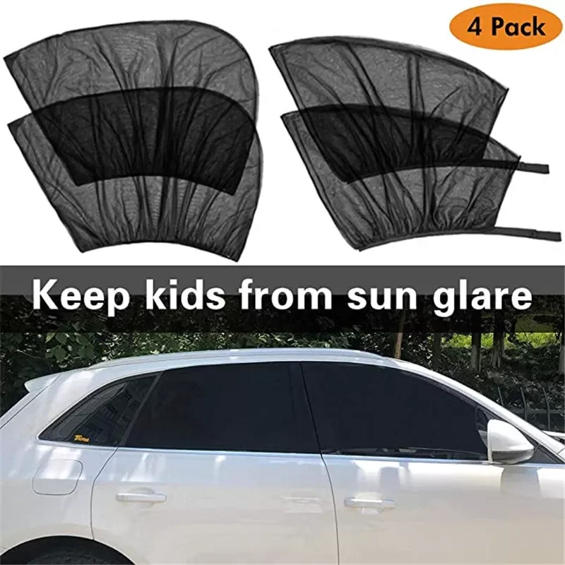 

2/4Pcs/Set Car Sun Shade UV Protection Car Curtain Car Window Sunshade Side Window Mesh Sun Visor Summer Protection Window Film