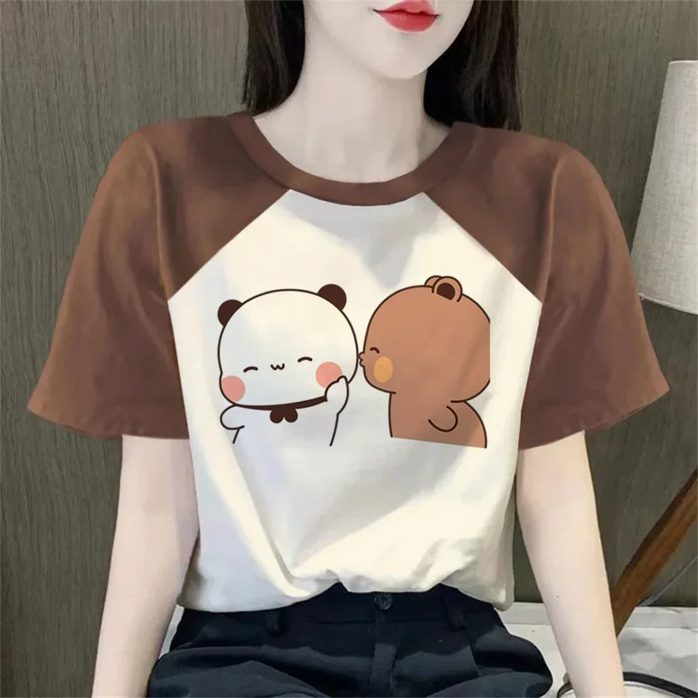 Фото Bubu Dudu t-shirt girl Retro Gothic kawaii 80s Classic t-shirt Comfortable Colorful Y2k University Vintage streetwear №3