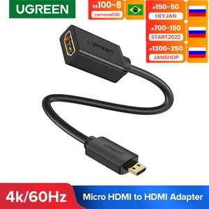 Ugreen микро-hdmi тип мужчин и hdmi женщина адаптер кабель м  ж конвертер конвертер для планшет пк мобильный телефон 1080 P