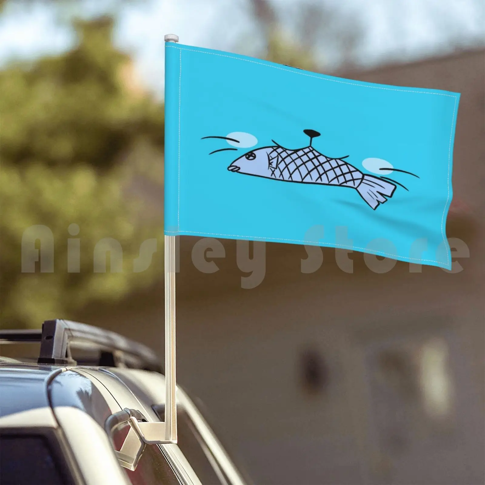 Счастливый хвост рыбы сказочный флаг автомобиля печать на заказ счастливый