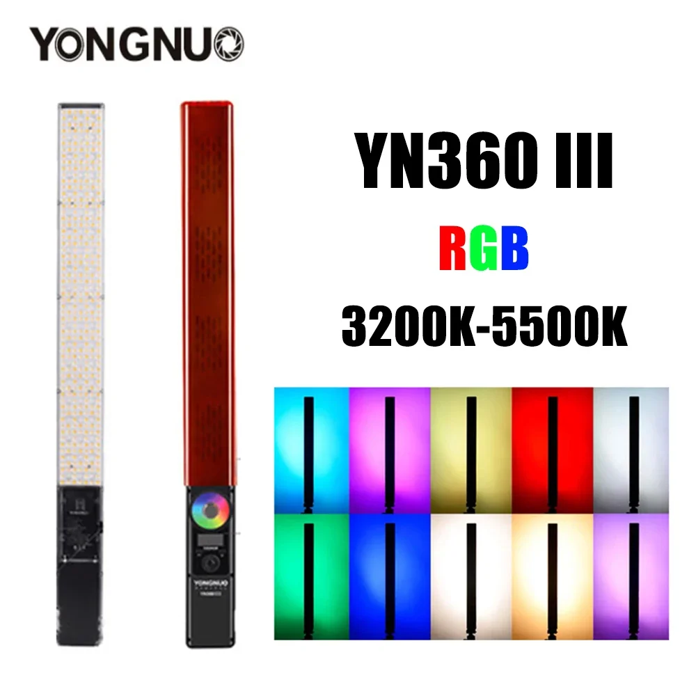 Yongnuo YN360 III светодиодный светильник для видеосъемки портативный RGB красочный