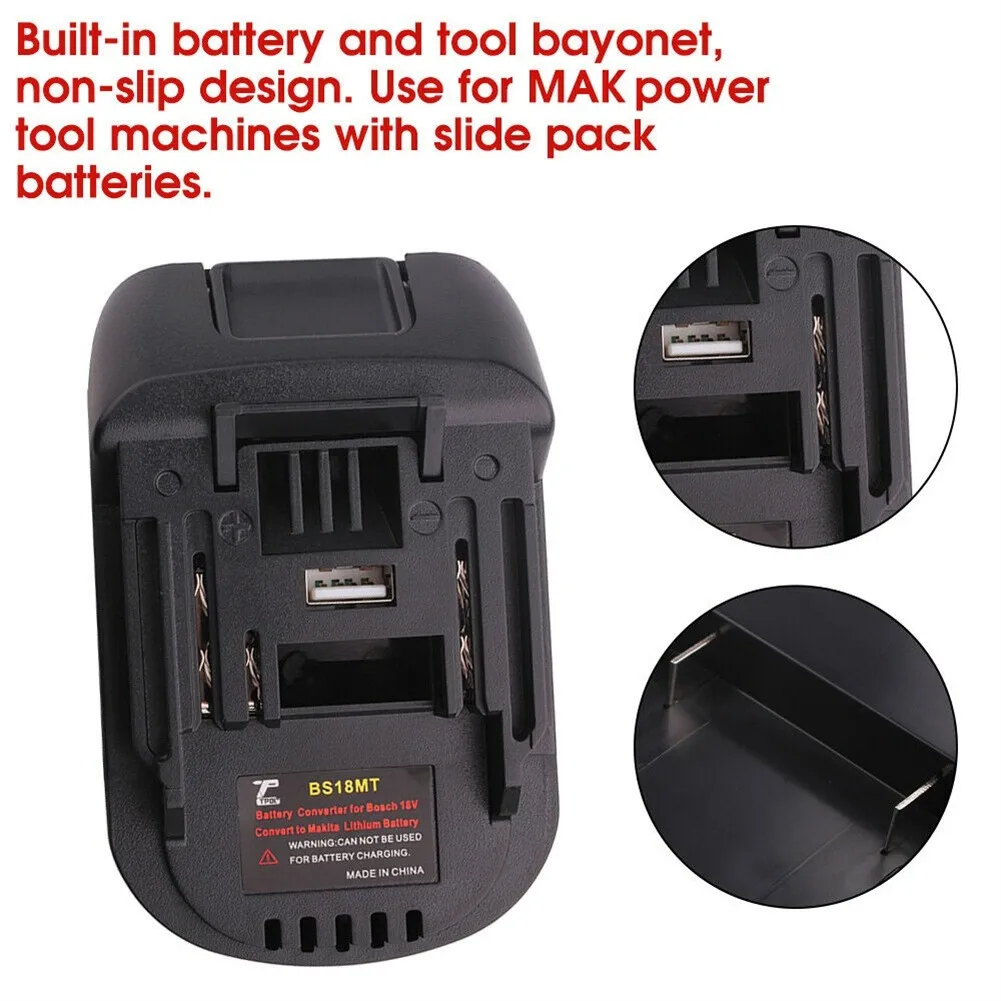 

Адаптер питания для литиевой батареи Bosch на Makita 18 в BS18MT BAT609 BAT610 BAT611 BAT612