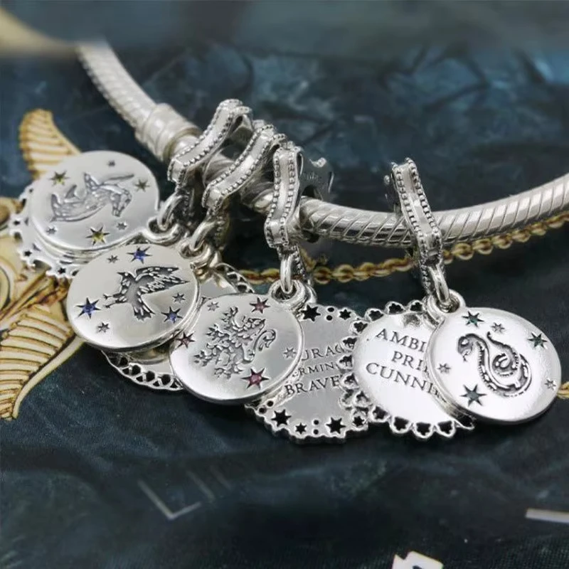 Фото 2024 Лидер продаж, подвеска серии Magik, стерлинговое серебро 925 пробы, конверт, подвесные бусины в виде совы, подходят для оригинального браслета 3 мм, ювелирные изделия своими руками, подарки №5