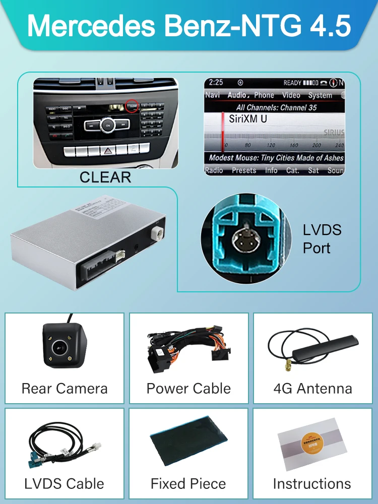 

Беспроводная камера CarPlay для Mercedes Benz GLK W207 W212 W204 SLS W218 NTG 4.0 NTG4.5 NTG5.0 Car Play Android Auto Mirror Rear Camera