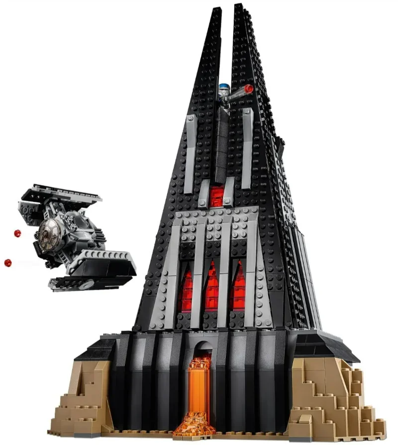 

In Stock 1090pcs Volcano Castle Advanced Fighter 75251 Building Blocks Toys Compatible with Model Christmas Gift