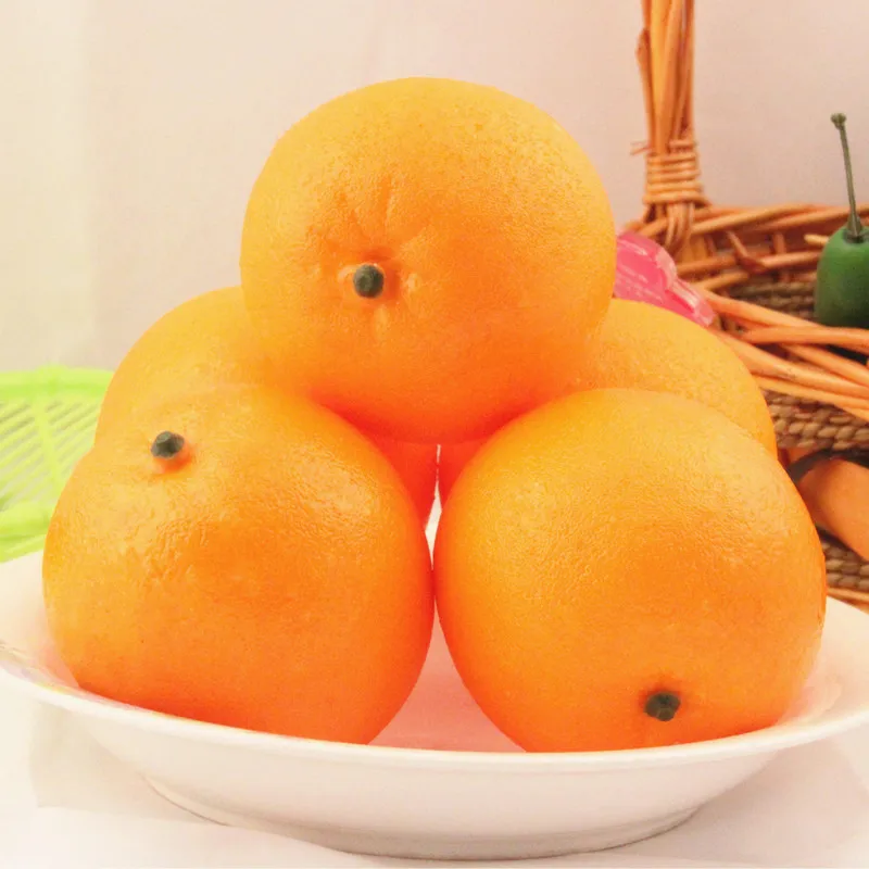 

8x8cm Simulation Orange Fruit Model Foam Orange Photography Props Children Favor Restaurant Fruit Shop Window Display