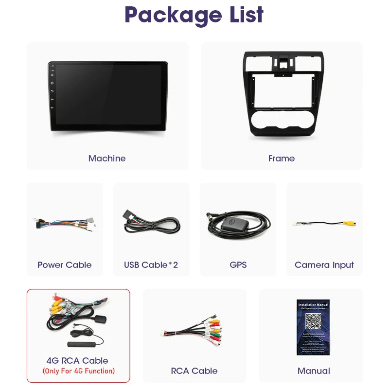 Мультимедийный Плеер JMCQ С Двойным DIN Для Subaru Forester 4 SJ XV 2012-2015 Android 12 GPS-навигация DSP