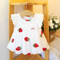 baby girl summer cotton strawberry dress baby princess dress baby girl summer dress western style baby skirt