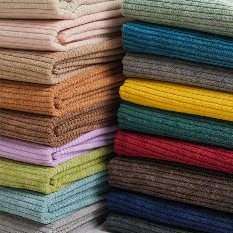 

Corduroy Fabric For Upholstery Stripe Velvet By the Meter Fleece Cotton Rib Velour Cloth Sofa Jacket Pants Sewing Material