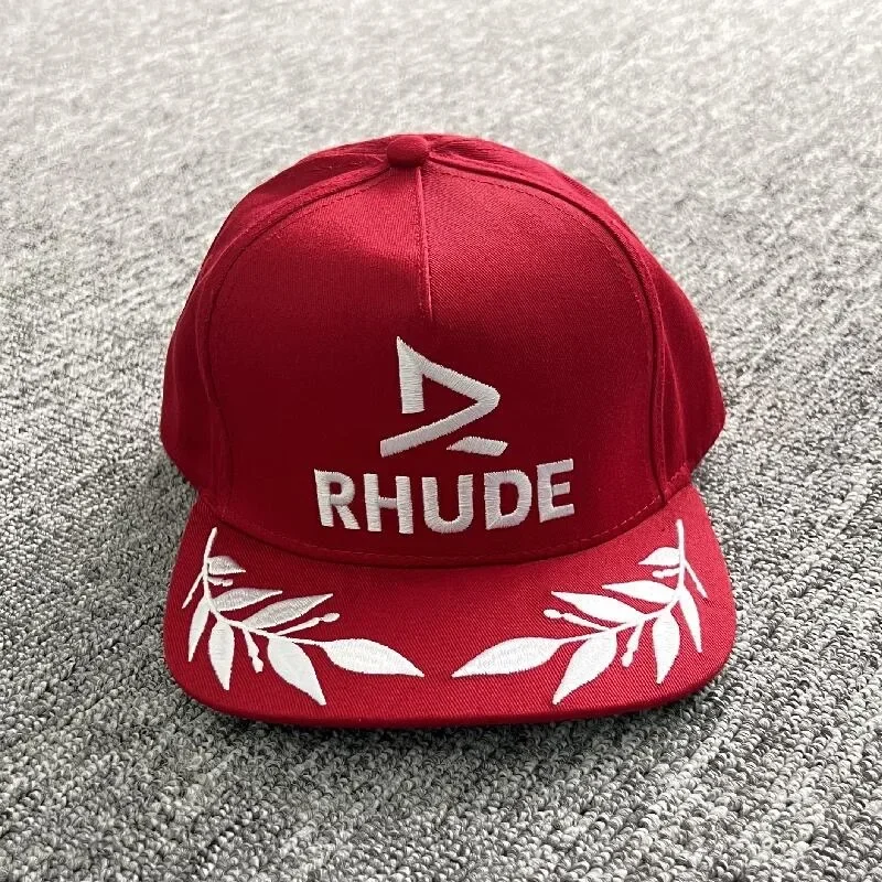 

2023 Red Embroidery Logo Rhude Baseball Cap Men Women Rhude Hat Adjustable Outdoor Sunscreen With Tags For Men