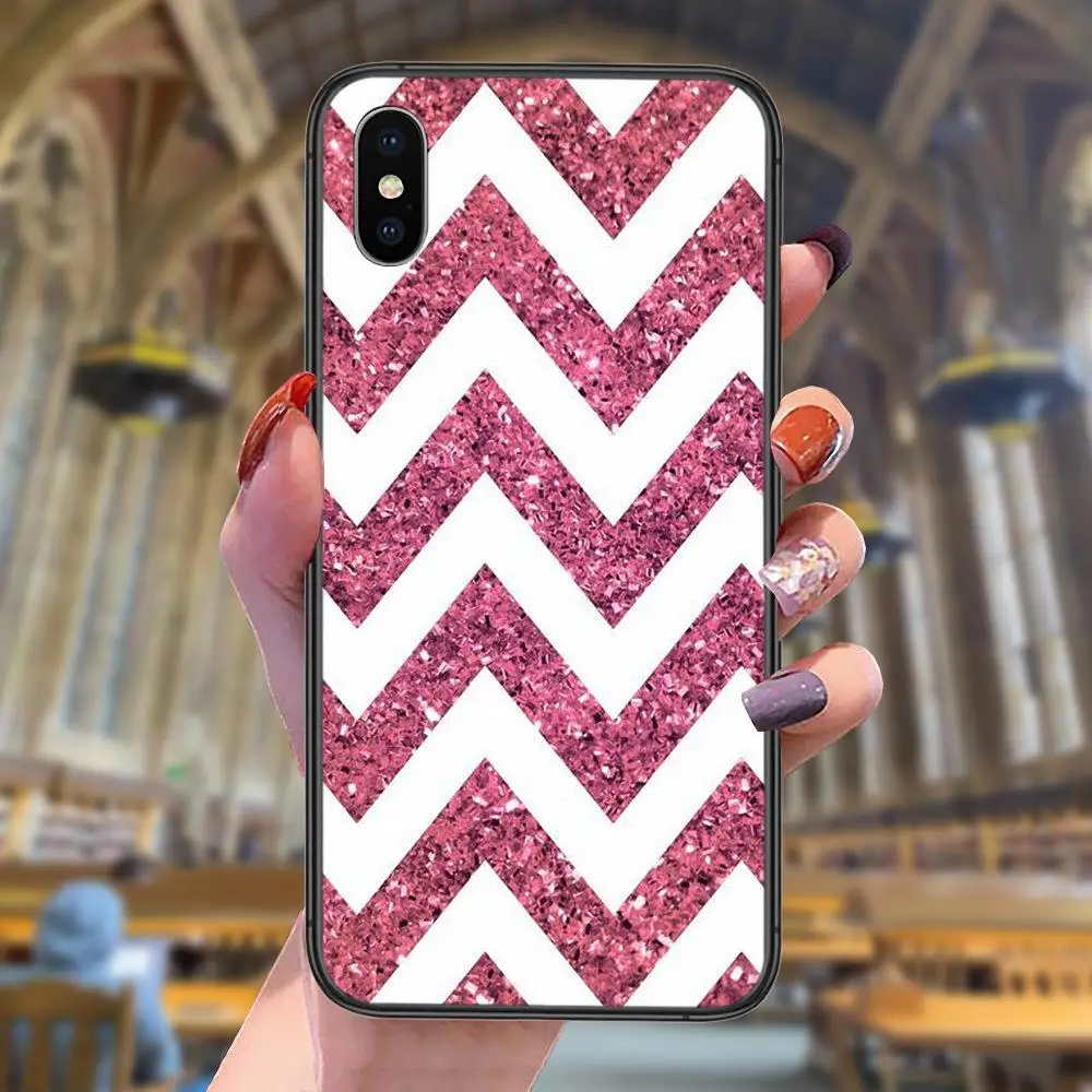 Самый дешевый Розовый Блестящий шеврон для Huawei Honor 50 20 20e 20I 20S 9 9A 9c 9I 9N 9S 9X 10 10I 10X Lite