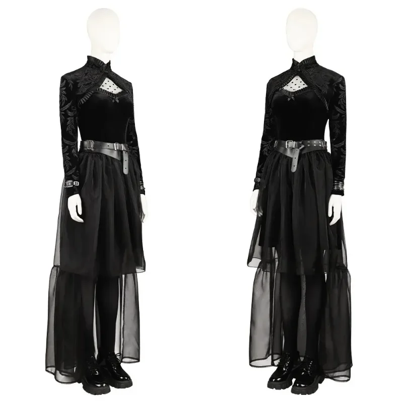 FC6Lisa Frankenstein Misty Косплей Костюм Черное сексуальное женское длинное платье и пояс