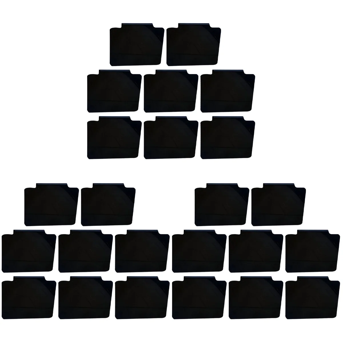 

24 Pcs Black Metal Basket Price Tag Display Rack Holder Commodity 8.9X6.4CM Pvc