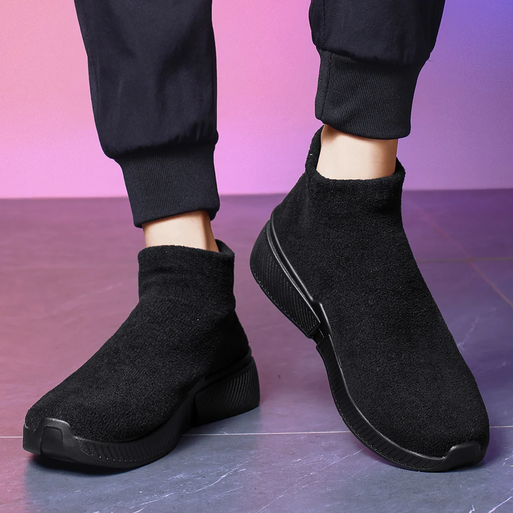 Мужские сапоги на высоком каблуке Supra-men легкие дышащие из хлопка подходят для