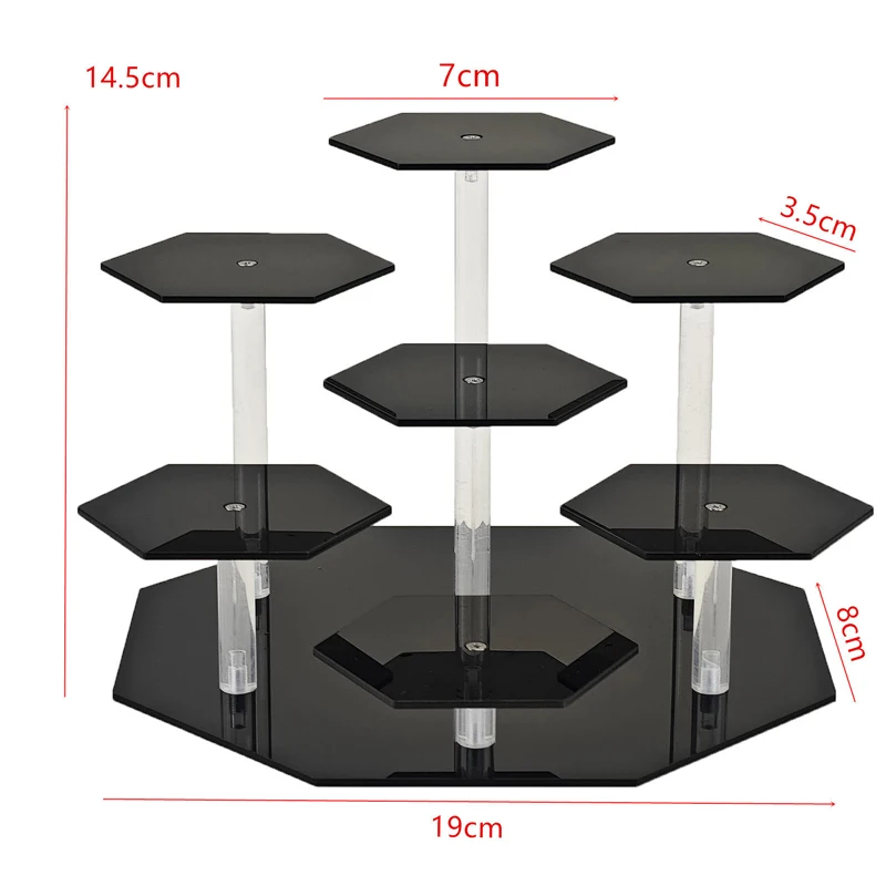 

Прозрачная шестигранная акриловая подставка для косметики и украшений