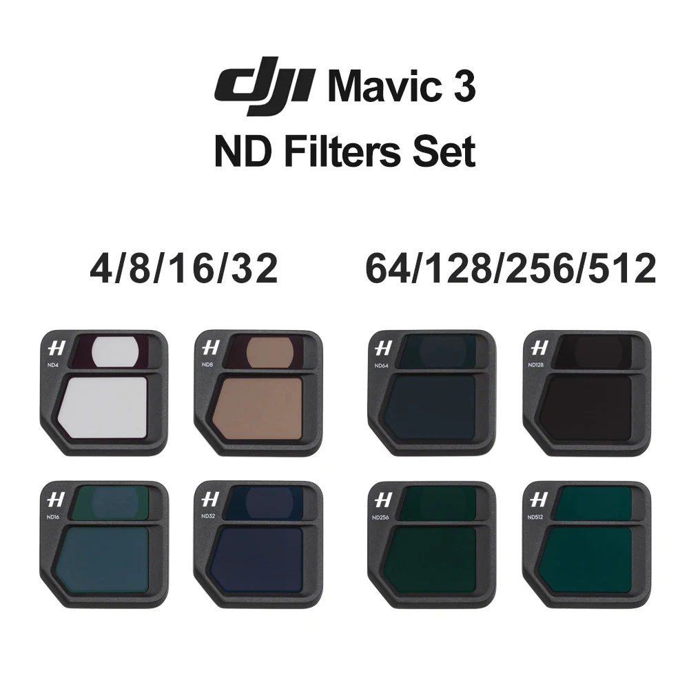

DJI Mavic 3 ND Filters Set ND4 8 16 32 and 64 128 256 512 Original Accessories for Advanced Users Precise Control Shutter Speed