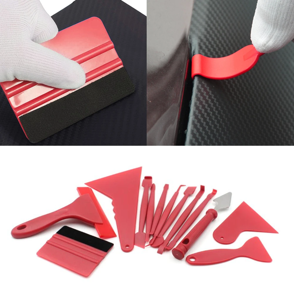 

7/13pcs Car Vinyl Film Wrapping Tools Car Sticker Film Scraper Kit Auto Felt Squeegee Scraper Set Knife Decal Plaste Accessories