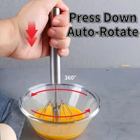 egg beater hand pressure semi automatic stainless steel self turning cream utensils whisk manual mixer kitchen accessories tools
