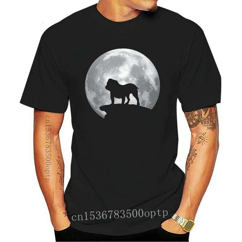 

New Bull Terrier Miniature Eclipse Full Moon Halloween C Men T-shirt