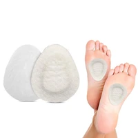 2 pieces metatarsal felt pads forefoot and sole support reduce pressure white self adhesive backing 14 in thick foot pads