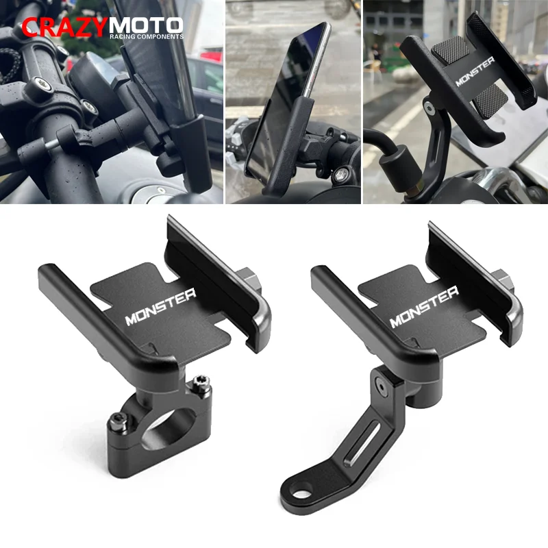 

For DUCATI Monster 796 Hypermotard Monster 696 695 2015 Accessories Motorcycle Handlebar Mobile Phone Holder GPS Stand Bracket