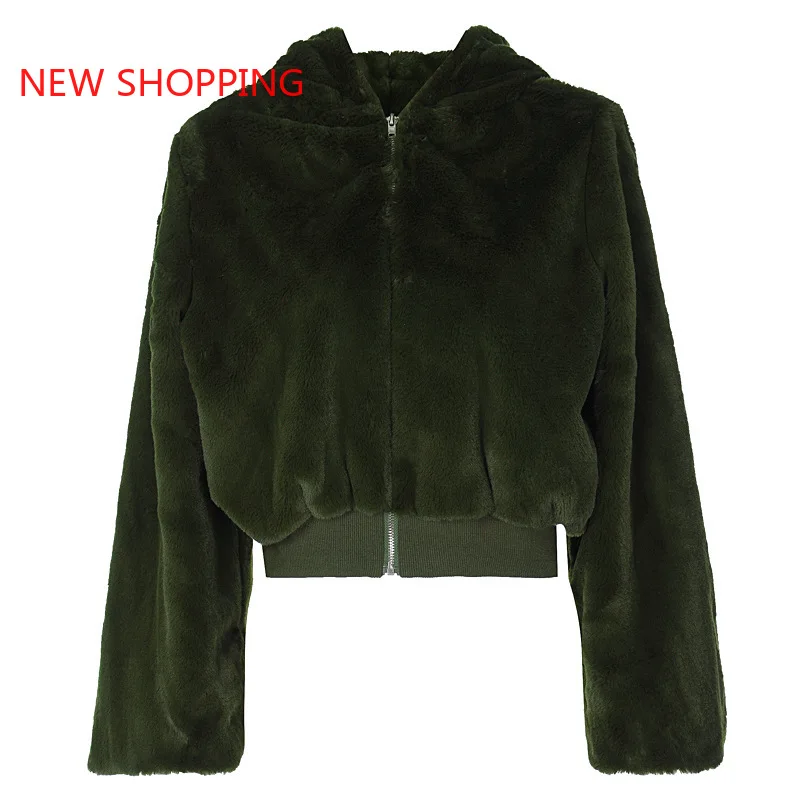 Rabbit Imitation Fur Winter Soft Grass Mink Faux Fur Coat Ladies Artificial Fur Hooded Soft Oversized 2023 Women's Jacket White