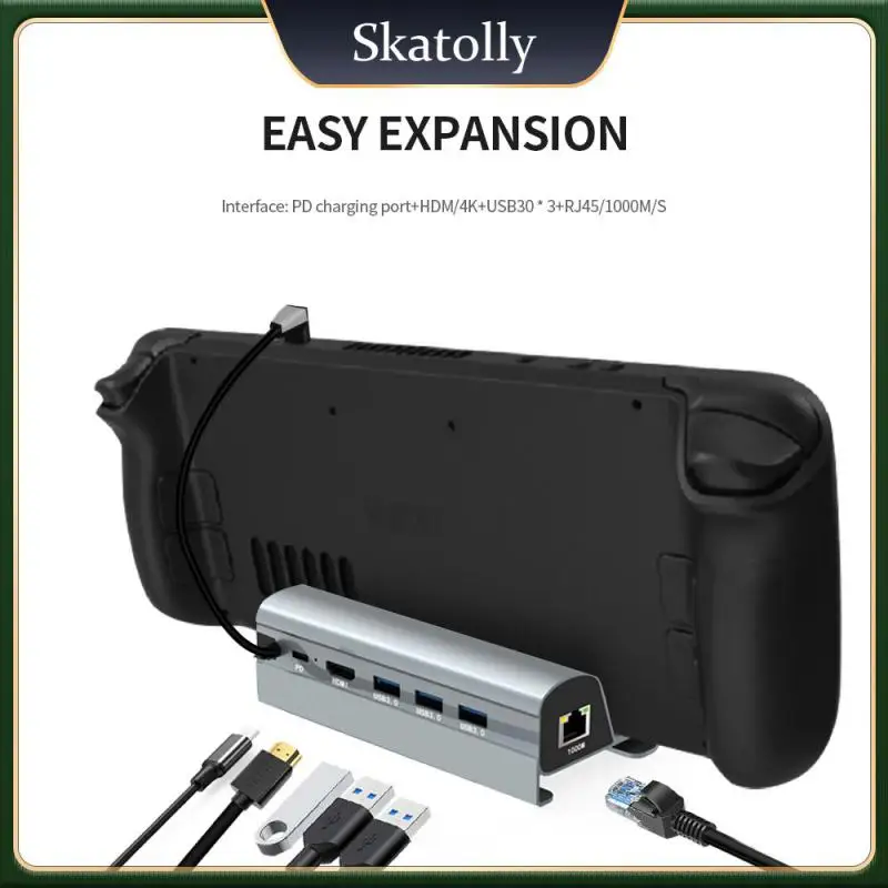 

Scratch-proof Hub Extender Durable Docking Station Multifunctional Universal Adapter For Steam Deck Aluminum Alloy Shell Base