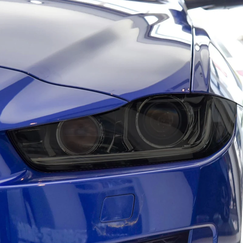 Фото Для Jaguar XE X760 (2020-2021) ТПУ дымчатая черная световая пленка, аксессуары для модификации, защитная пленка для автомобильного освещения №2