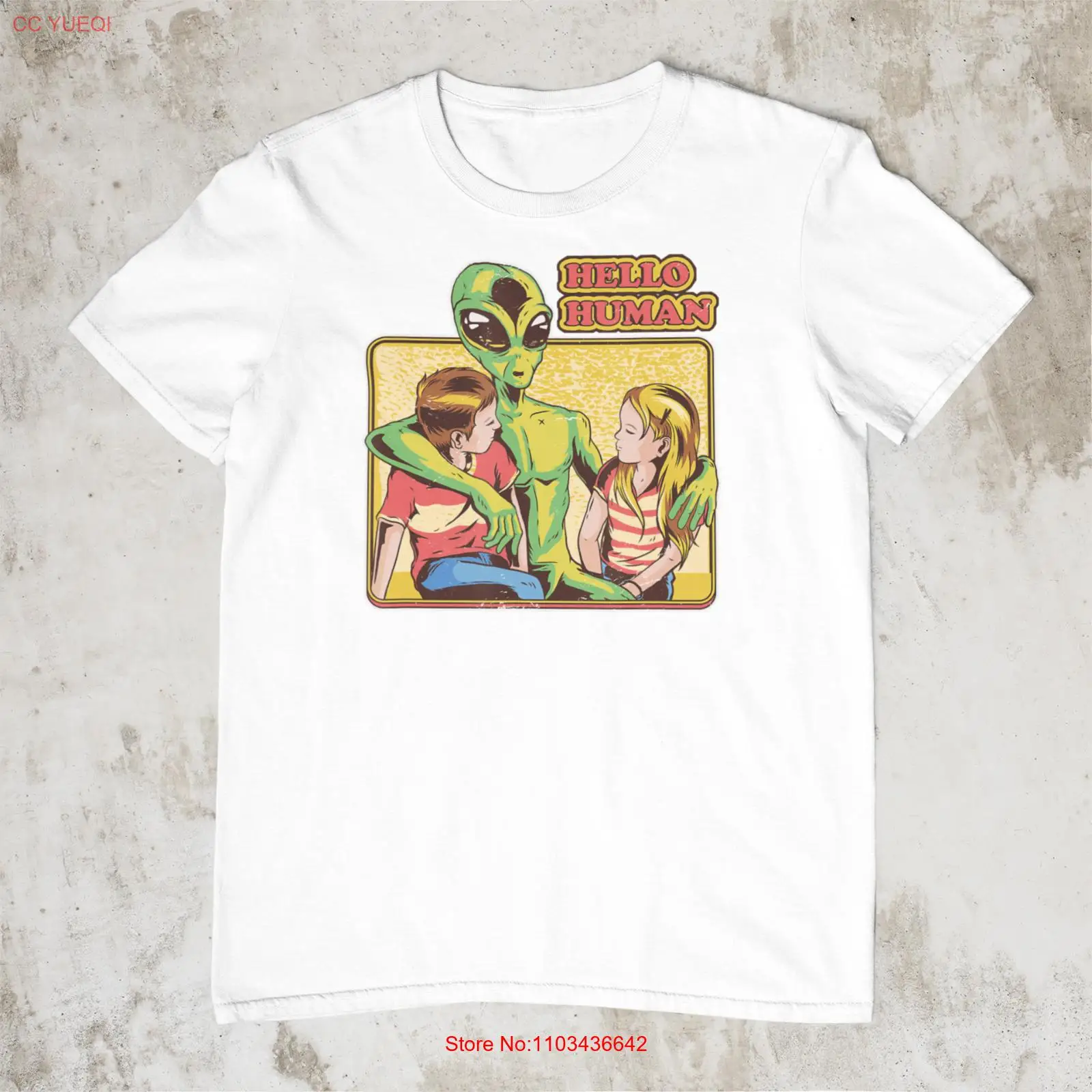 Мужская Винтажная Футболка Hello Human в стиле ретро