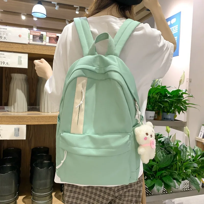 

Нейлоновый водонепроницаемый рюкзак для книг, женский рюкзак, модный школьный рюкзак с подвеской большой емкости, Рюкзаки для путешествий и отдыха 2023
