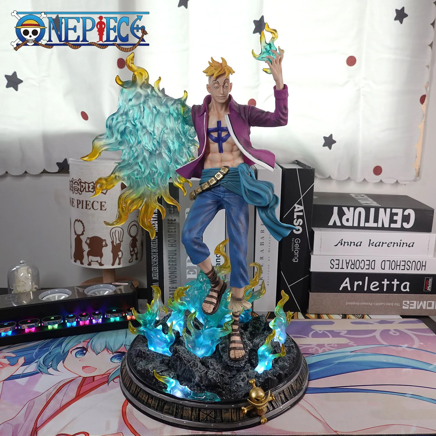 

44.5cm Anime Marco Figure GK the secular bird Scenes Manga Statue PVC Action Figurine Collectible Model Toys Doll Gift