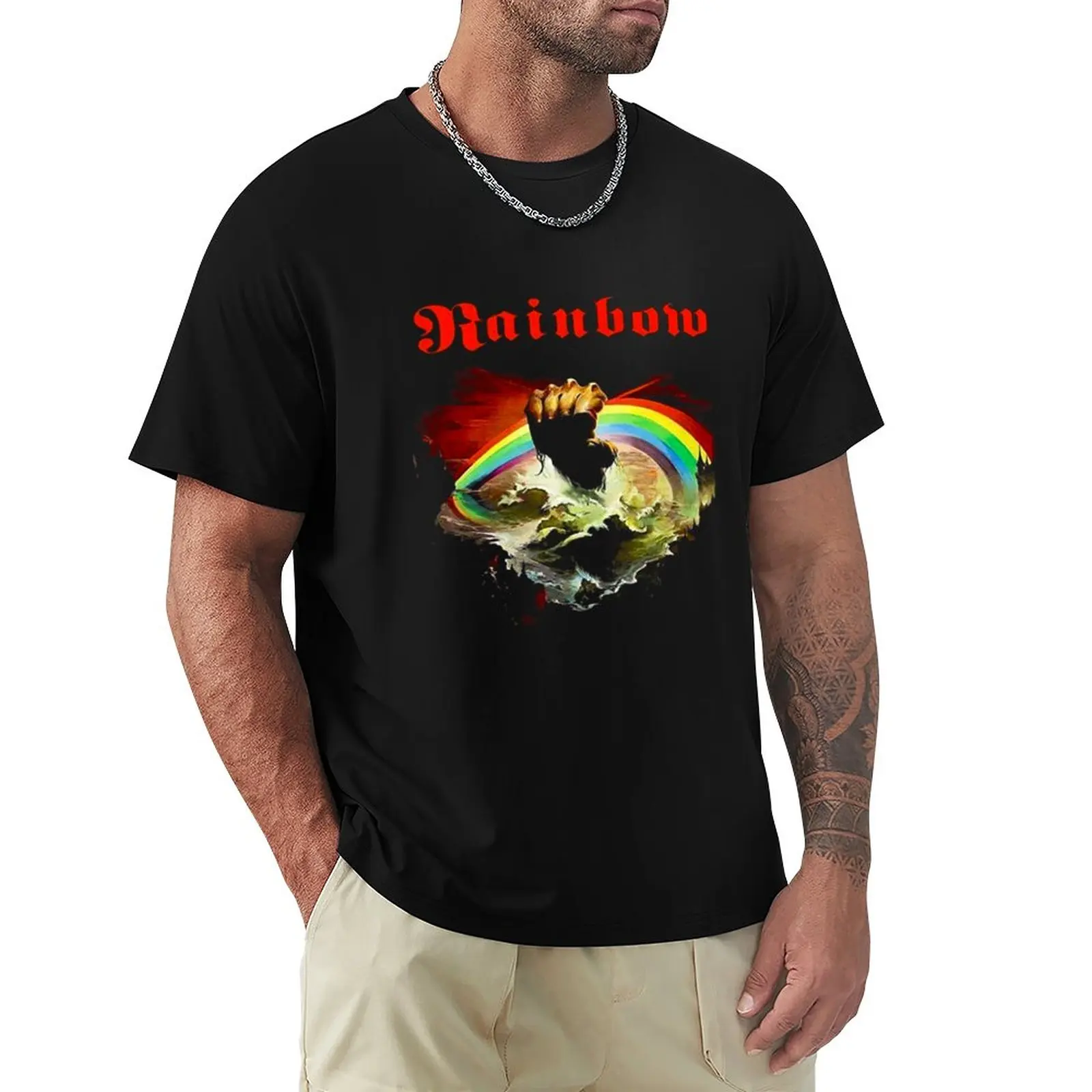 

Rainbow Rising Ritchie Blackmore Rock T-Shirt Oversized t-shirt Graphics T Shirt Men T Shirt