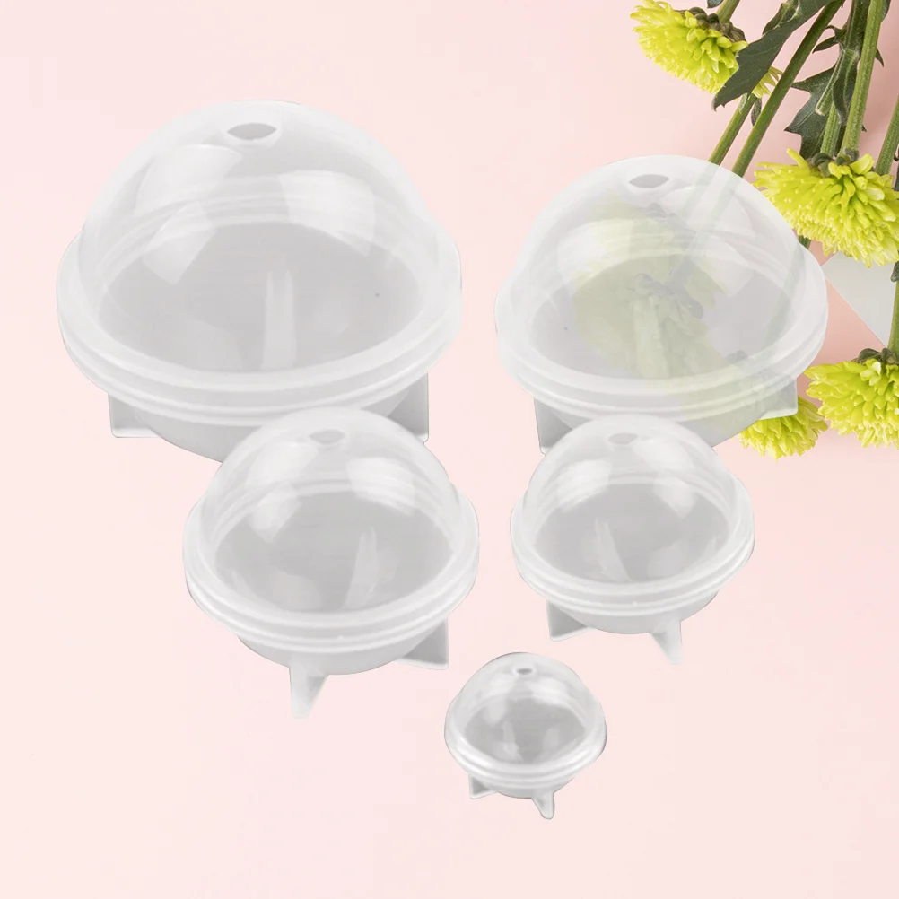 

5 шт., резиновые круглые силиконовые формочки для изделий из смолы