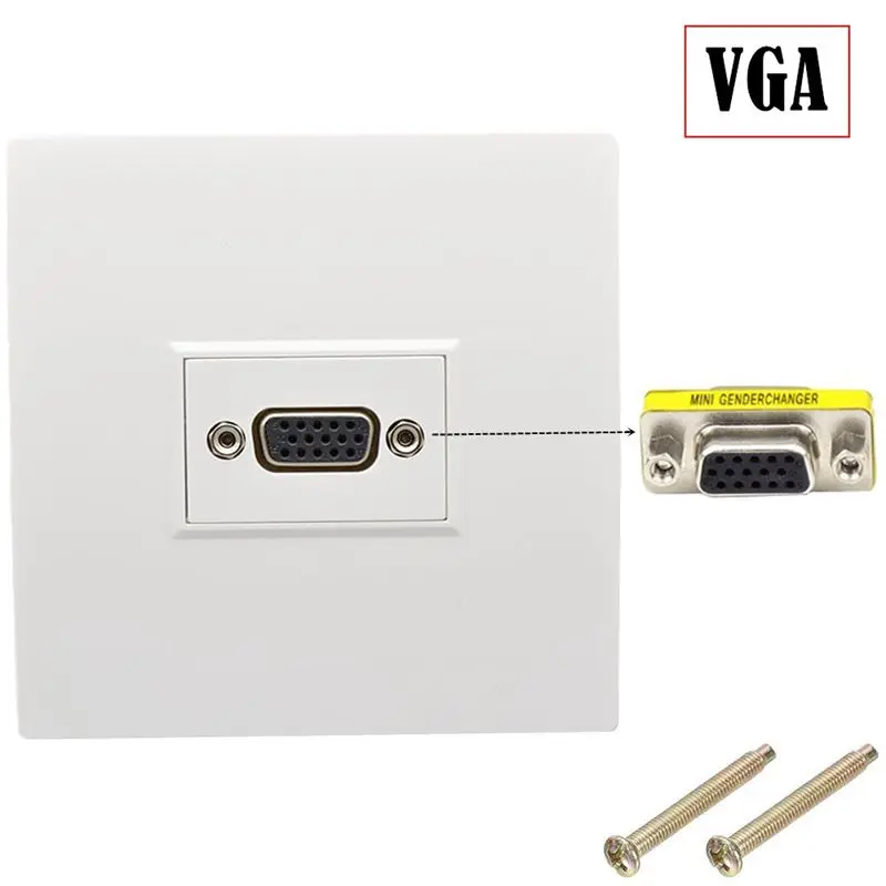 Панель VGA 86 мм * мм/115 X 70 Компьютерный проектор Монитор Женская прямая вилка