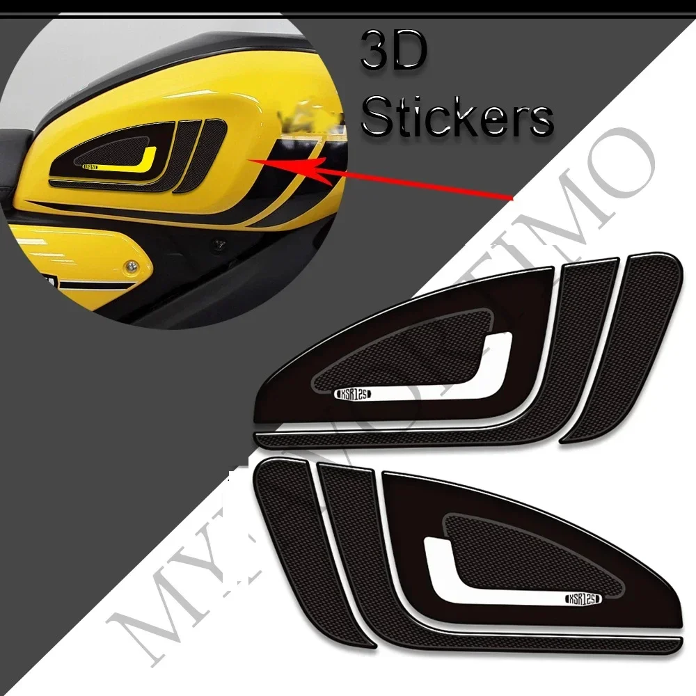 Подходит для Yamaha XSR125 2021-2023 защита от царапин мотоцикла накладка на бак боковые