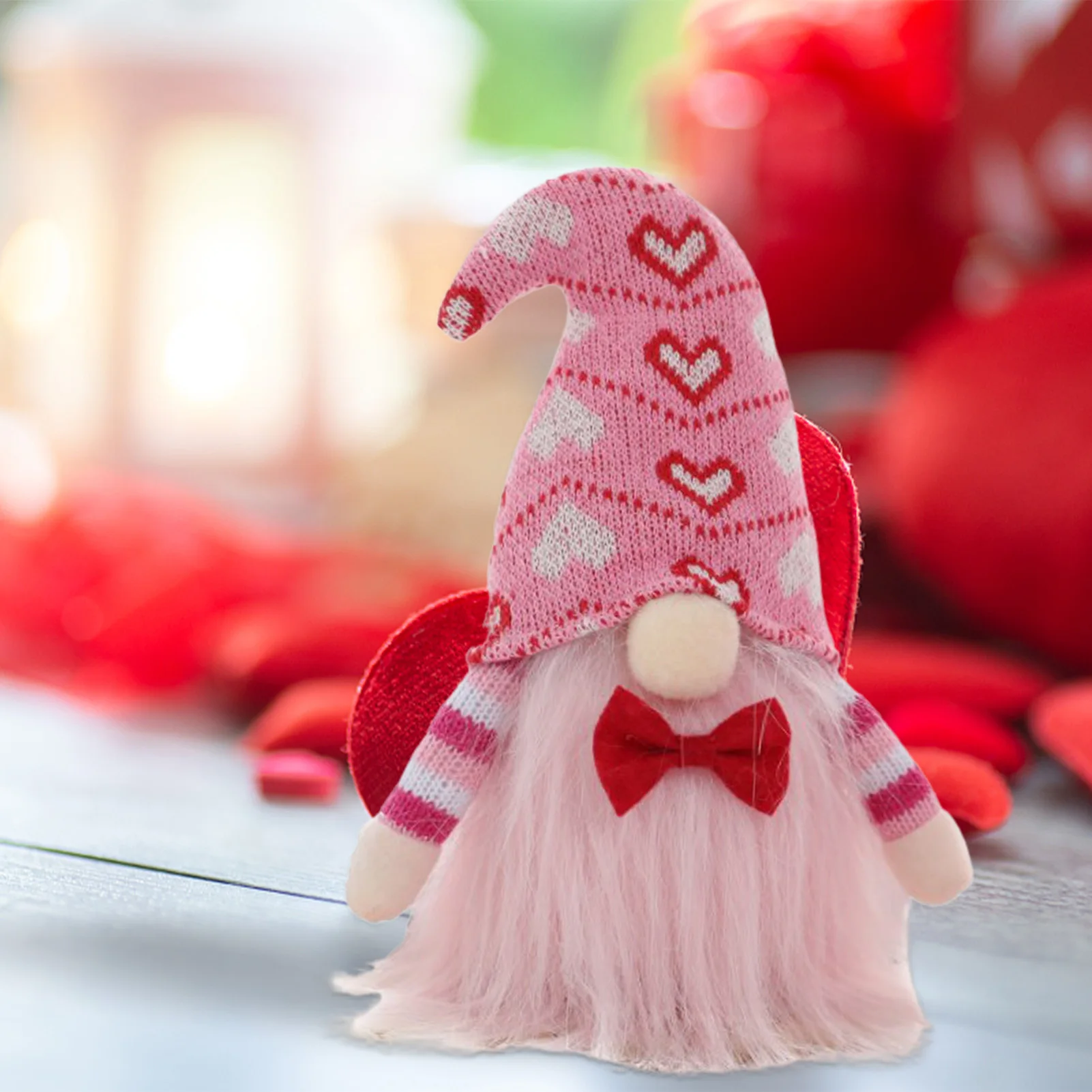 Плюшевая вязаная безлицевая кукла Гнома На День Святого Валентина мистер и