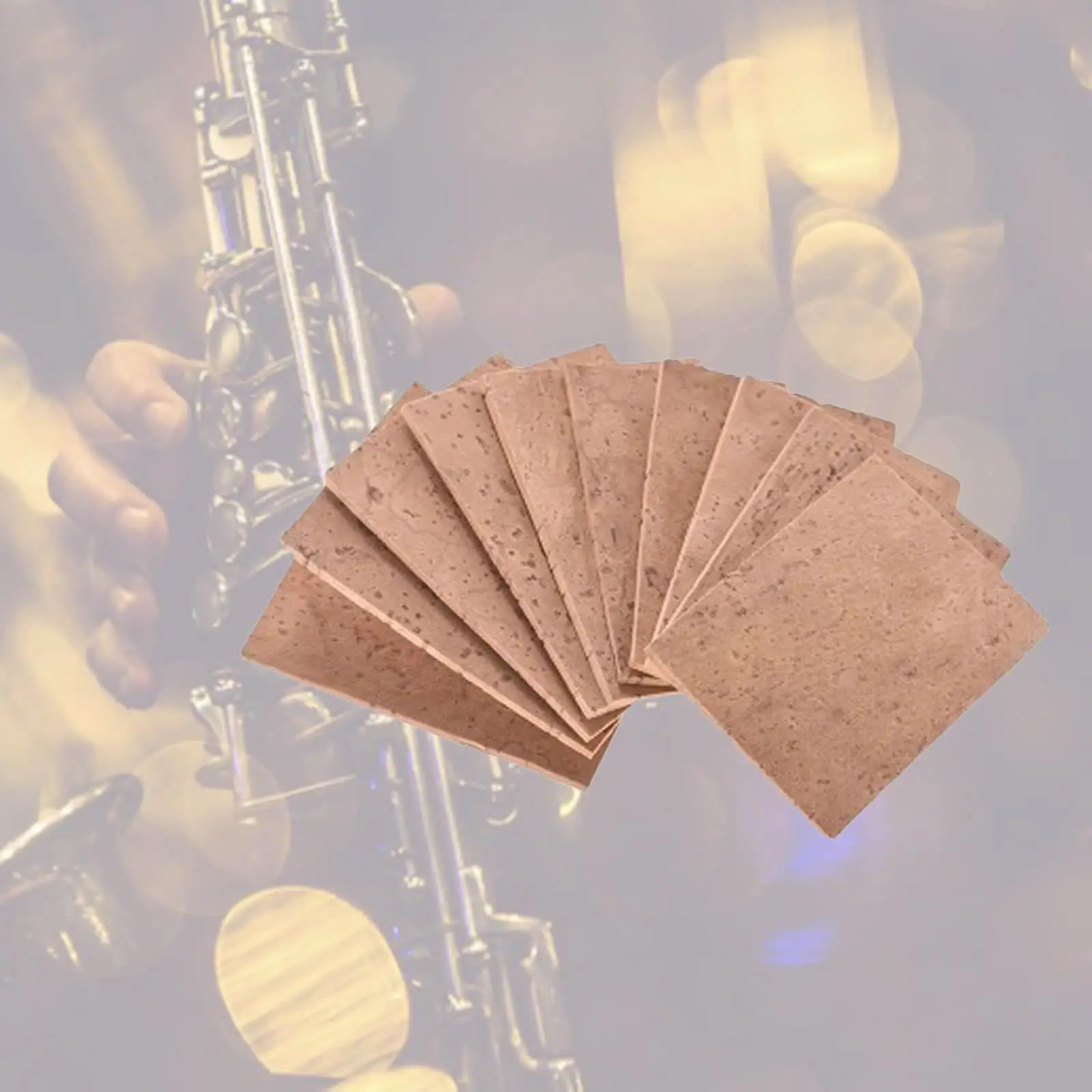 

10 Universal Saxophone Neck Cork Musical Instrument 2mm Thickness
