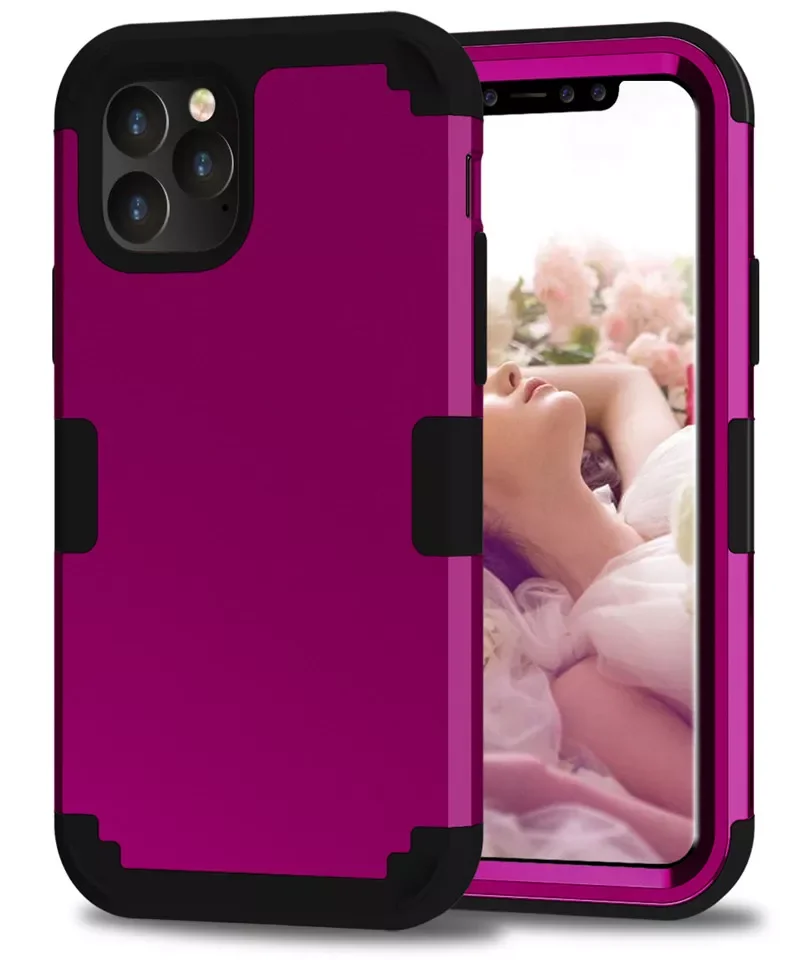 

360 Full Protection Case For iPhone 11 Pro max 6 8 7 Plus x xr xs max Hybrid Armor Rubber PU Silicon Hard Phone Cover